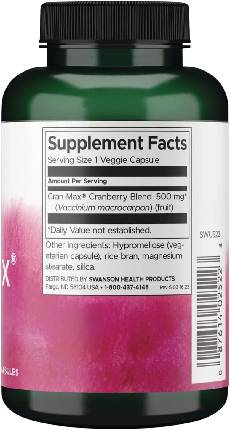 Swanson Cran-Max 500 mg 120 Cápsulas Vegetales (Pack de 2)