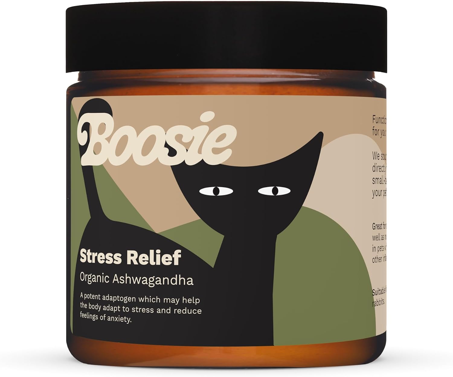 Boosie Organic Adaptogenic Powder for Dogs and Cats - Anxiety and Stress Relief - Ashwagandha - 100% Natural Without Additives or Preservatives - Pet Nutrition