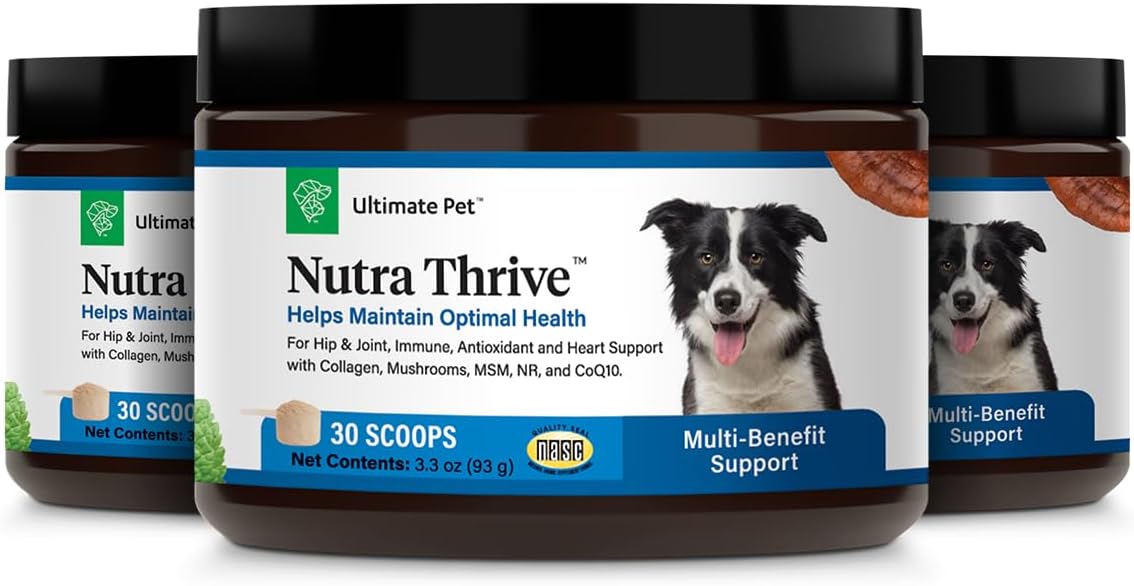 Ultimate Pet Nutrition Nutra Thrive Canine, Suplemento Nutricional en Polvo 40-en-1 para Perros