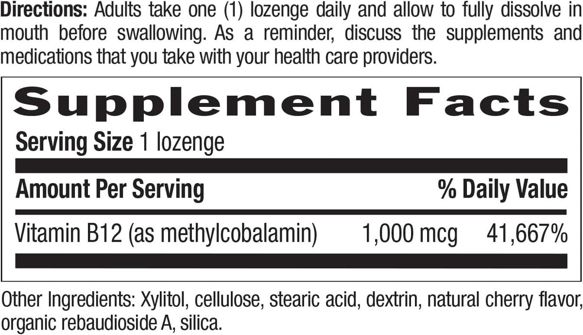 Country Life Metil B12, Apoya la Energía y – Personas mayores: Con la edad, la absorción de B12 disminuye debido a – Image 6