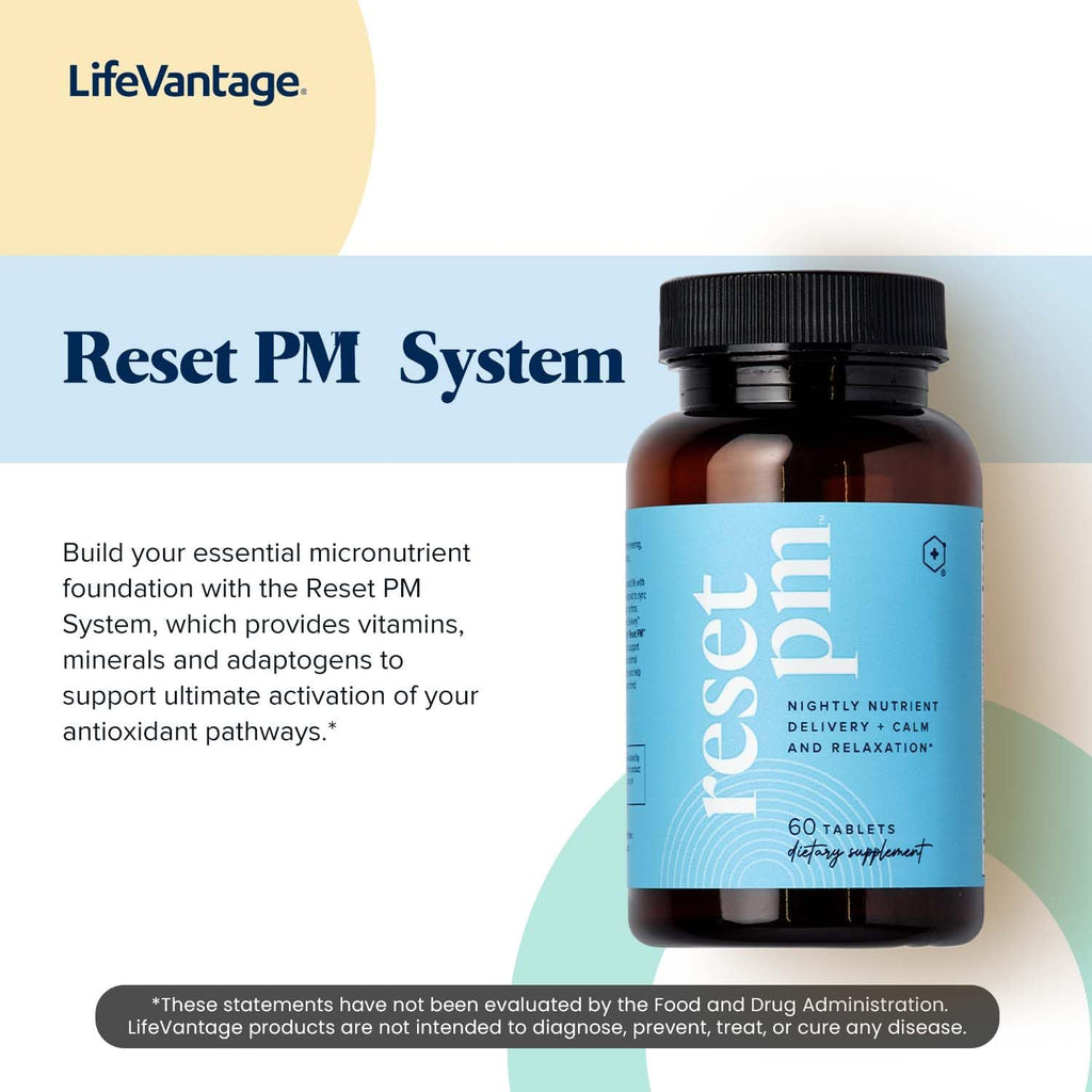LifeVantage Reset PM - Suplemento Multinutriente Avanzado con Liberación Temporalizada, 60 Comprimidos