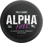 Fully Loaded Alpha Fuel Nootropic Pouches (Berry Fuel) - Nootropic Energy Pouches with Caffeine, Alpha GPC, Tyrosine, Taurine, Guarana and More