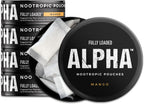 Fully Loaded Alpha Nootropic Pouches (Mango) - 5 Latas - 15 Bolsitas por Lata - Reemplazo de Bolsitas de Nicotina
