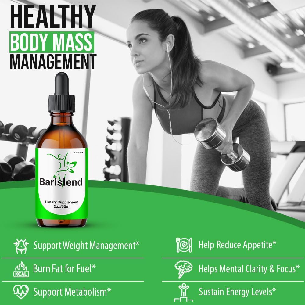 (2 Pack) Barislend Drops, Fórmula de Máxima Fuerza Natural, Suplemento Líquido Barislend Drops, Extracto Oficial de Vitaminas