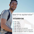 Earth's Splendor Vitamina B6 100 mg, 250 Comprimidos - Suplemento Energético