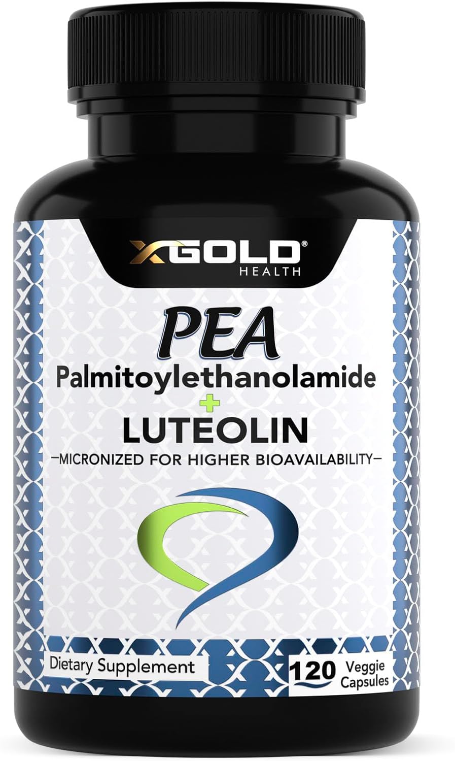 Palmitoiletanolamida 630 mg + Luteolina Estandarizada 98% - Micronizada - 120 Cápsulas Vegetales