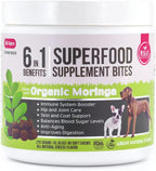 Ruji Naturals 6 en 1 Superfood Complemento para Perros con Moringa Orgánica - 90 Masticables