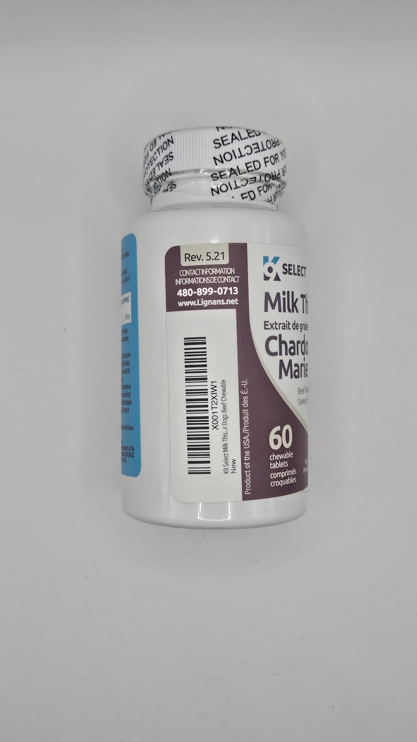 Suplemento de Cardo Mariano para Perros 100mg - 60 Comprimidos Sabor Ternera