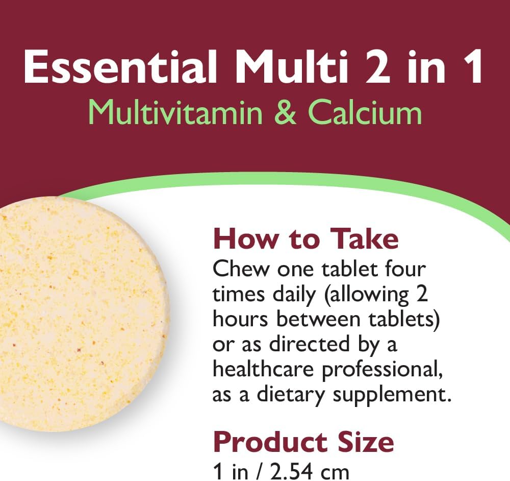 Celebrate Vitamins 2-en-1 Multivitamínico Bariátrico con Citrato de Calcio - Vitaminas A, D, E - Naranja Piña (120 Comprimidos)