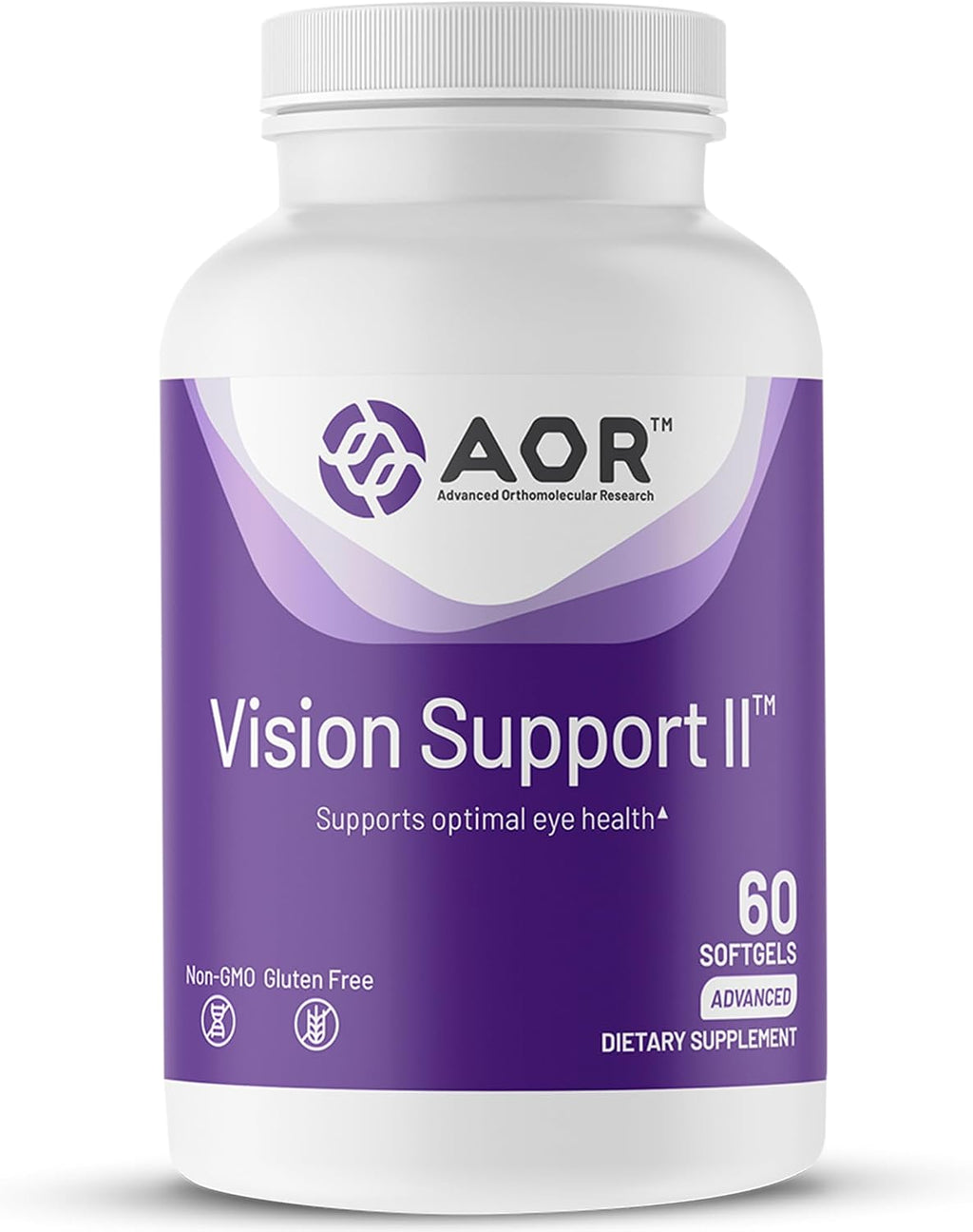 AOR Vision Support II 60 Cápsulas Blandas – con Luteína, Zeaxantina, Astaxantina – Sin OMG, Sin Gluten