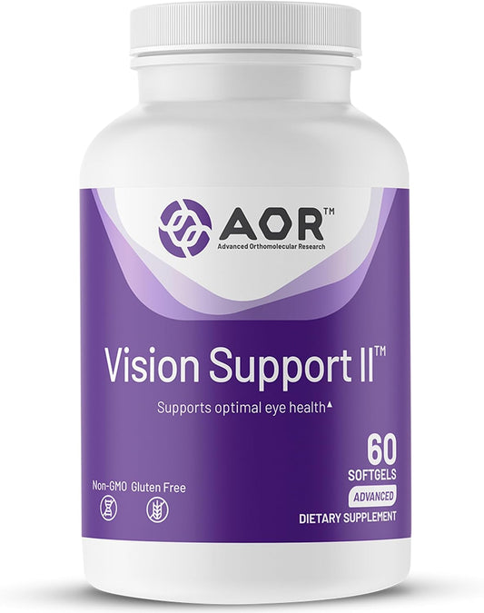 AOR Vision Support II 60 Cápsulas Blandas – con Luteína, Zeaxantina, Astaxantina – Sin OMG, Sin Gluten