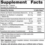 Nordic Naturals Complejo de Vitamina B - 45 Cápsulas con Tiamina, Riboflavina, Niacina, B6 y B12, Folato, Biotina, Ácido Pantoténico