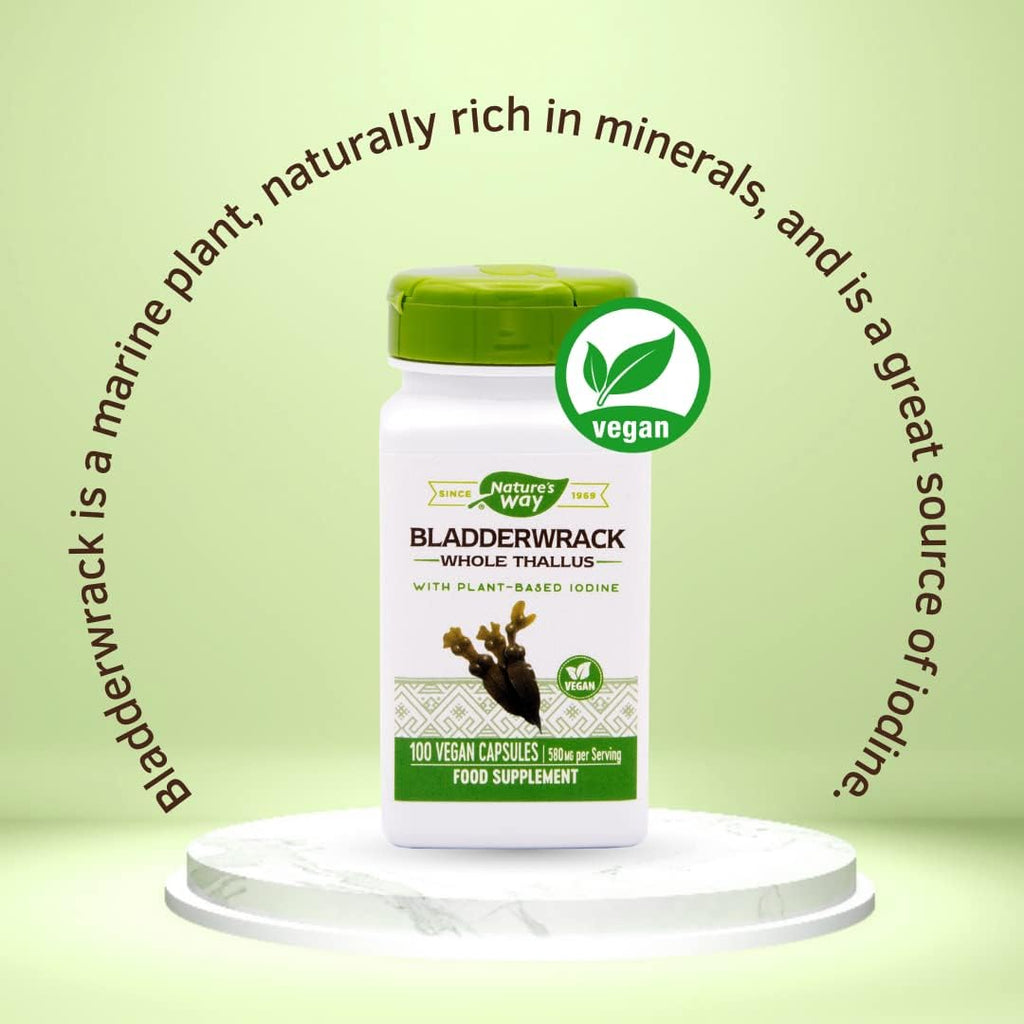 Nature's Way Bladderwrack - 100 Cápsulas Vegetales