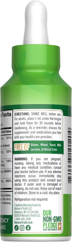 Nature's Truth Complejo B Sublingual con B12 - 59 ml - Sabor a Bayas