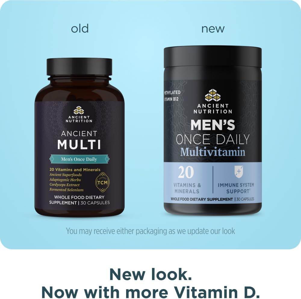 Ancient Nutrition Multivitamínico Diario para Hombres, 30 Comprimidos