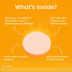 EZ Melts Vitamina C - 60 Comprimidos Bucodispersables - Sabor Naranja Cítrico