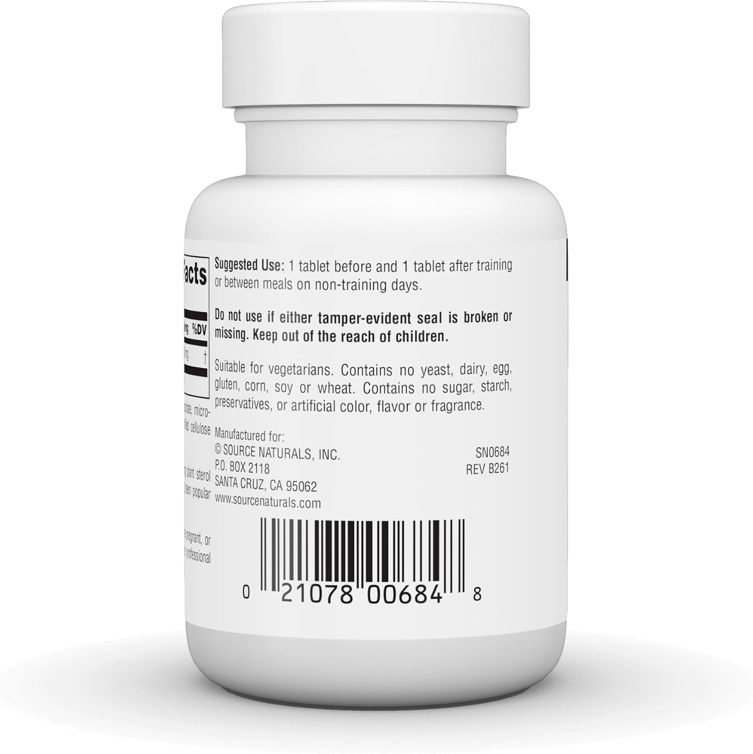 Source Naturals Gamma Oryzanol 60 mg - Suplemento Deportivo - 100 Comprimidos