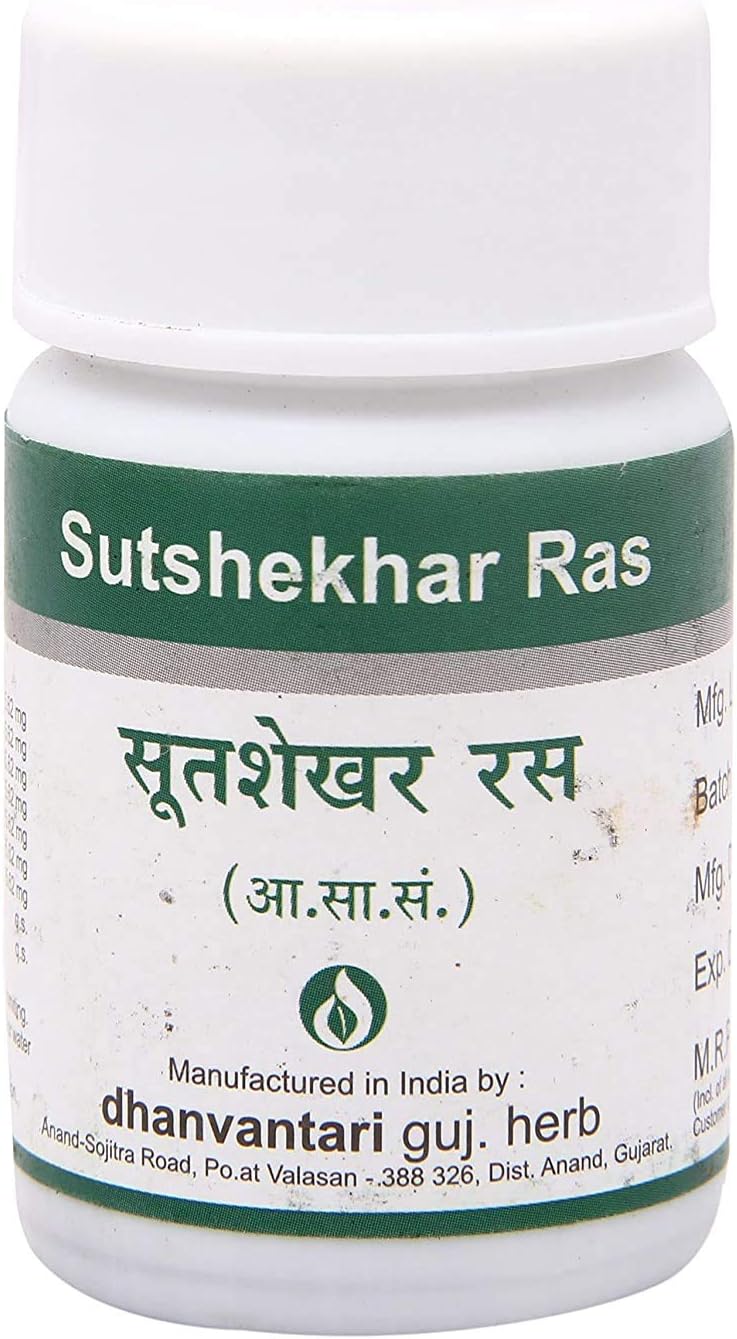 Radhe Dhanvantari Sutshekhar Ras - 60 Tabletas