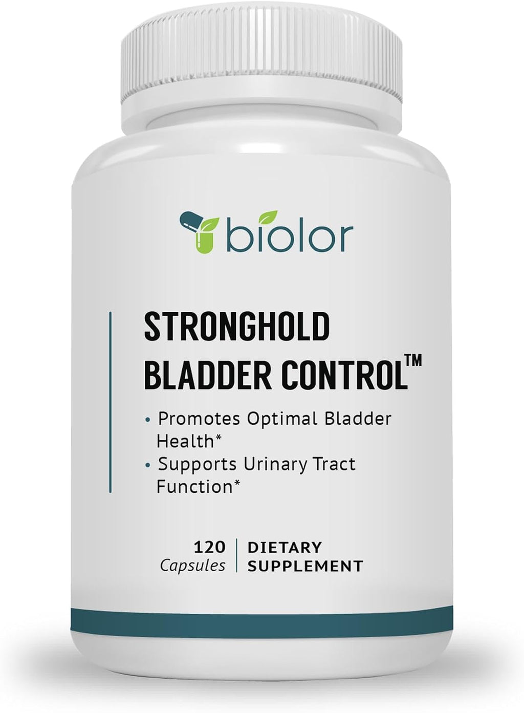 Biolor Stronghold Control de Vejiga para Hombres y Mujeres - Apoya el Flujo Urinario Saludable (Dentro de Rangos Normales) - 120 Cápsulas