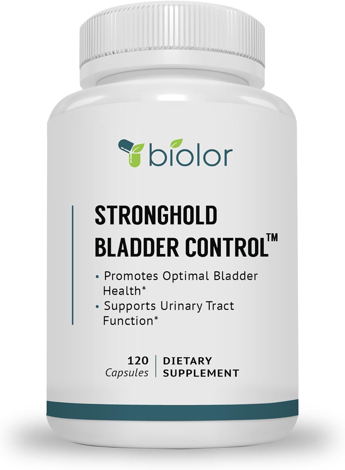 Biolor Stronghold Control de Vejiga para Hombres y Mujeres - Apoya el Flujo Urinario Saludable (Dentro de Rangos Normales) - 120 Cápsulas