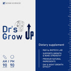 BONE SCIENCE Dr’s Grow UP AM & PM – Sistema Día y Noche para el Crecimiento y Salud Ósea de Niños y Adolescentes