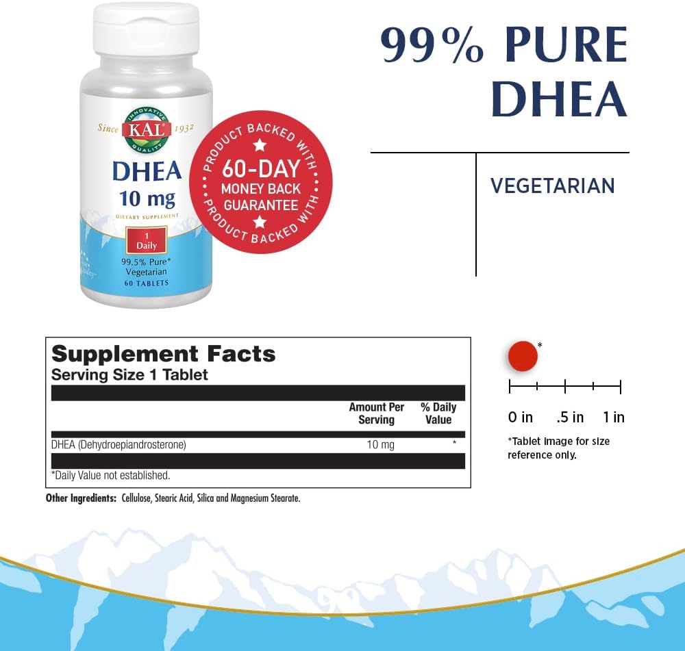 KAL DHEA-10 Comprimidos, 10 mg, 60 Comprimidos