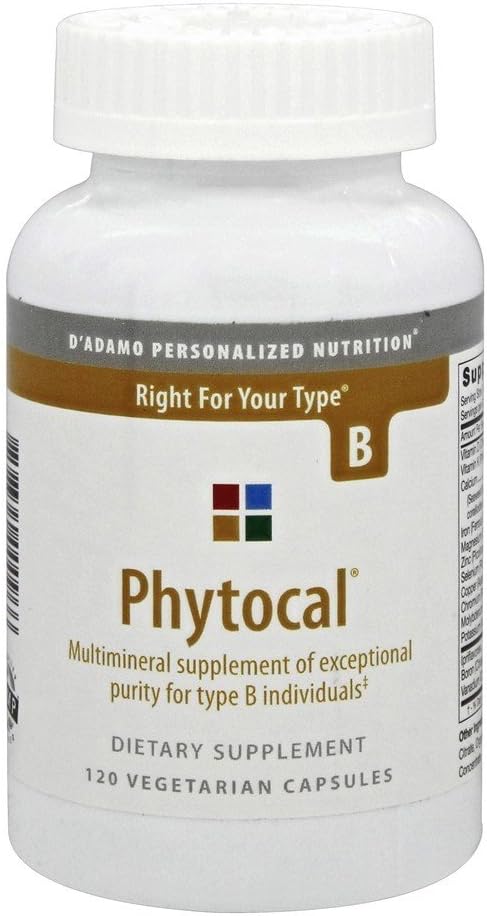 D'Adamo Personalized Nutrition - Phytocal B, 120 cápsulas