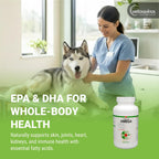 Vetoquinol Triglyceride Omega - Aceite de Pescado para Perros y Gatos - 60 Cápsulas