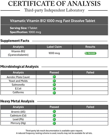 Vitamatic Vitamina B12 1000 mcg – Tabletas – El funcionamiento normal del sistema nervioso – Image 3