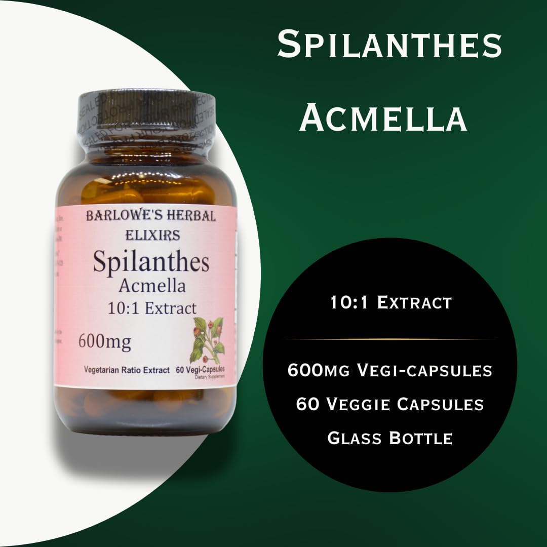 Extracto de Spilanthes Acmella | 600mg por Cápsula | 60 Cápsulas Veganas