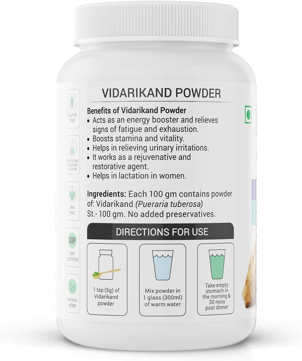 Vidari Kand (Pueraria tuberosa) Powder - 100 g | Natural Supplement