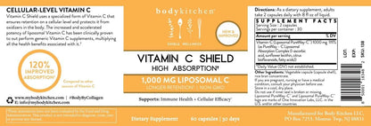 Body Kitchen Liposomal Vitamin C Shield, 1000mg PureWay-C, Alta Absorción, Cápsulas Vegetales, 60 Unidades – Image 5