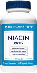 The Vitamin Shoppe Niacina 500 mg con Apoyo del Colesterol - 100 Cápsulas Vegetales