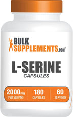 L-Serina Cápsulas - Suplemento de Aminoácidos, 2000mg por dosis, Sin Gluten, 180 Cápsulas