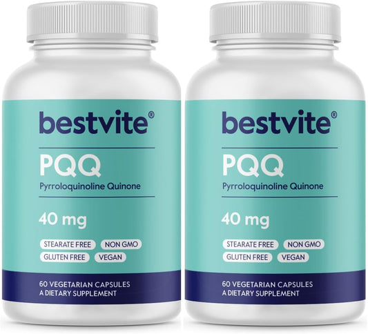 BESTVITE PQQ 40mg - 120 Cápsulas Vegetarianas