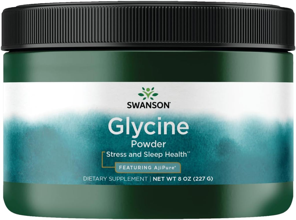 Swanson Ajipure Glycine Powder - Polvo de Glicina de Grado Farmacéutico, 227 g