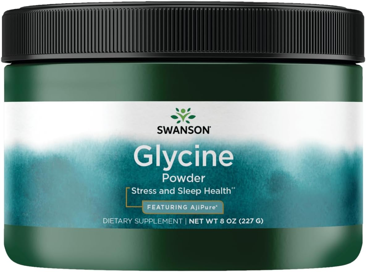 Swanson Ajipure Glycine Powder - Polvo de Glicina de Grado Farmacéutico, 227 g