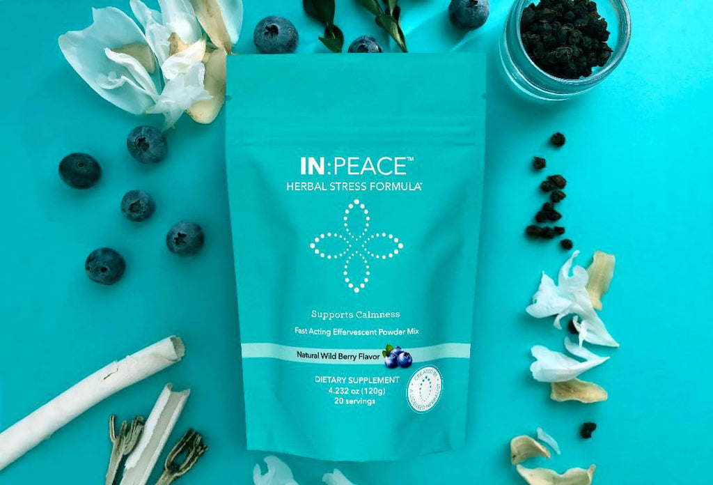 IN:Peace Fórmula Calmante Herbal - 20 Dosis, Sabor Wild Berry - Mezcla de 9 Hierbas Adaptógenas