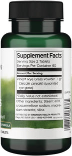 Swanson Rye Grass 500 mg 120 Comprimidos (Pack de 2)
