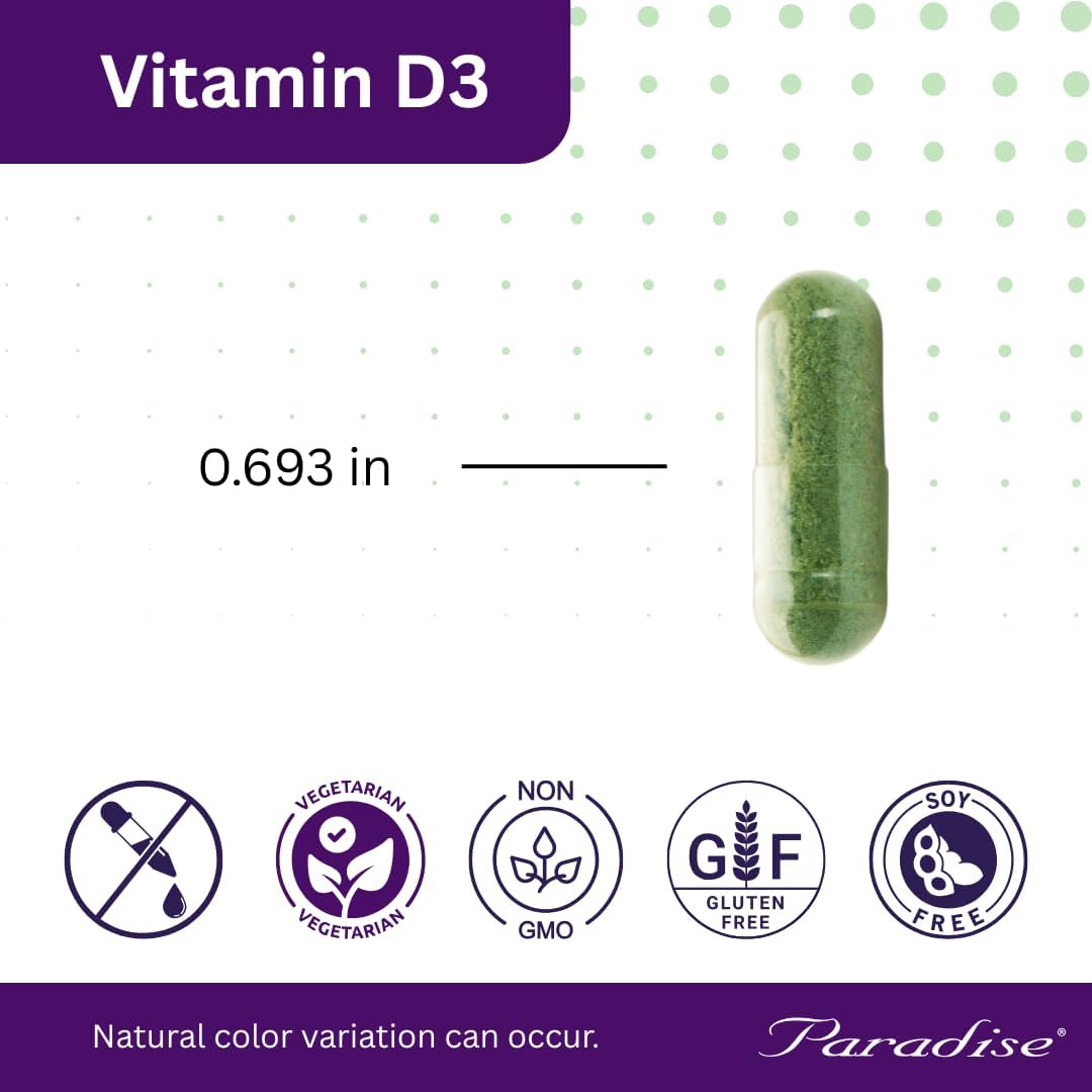 Paradise Herbs Earth's Blend Vitamin D3 con Base de Superfoods - 90 Cápsulas Vegetarianas