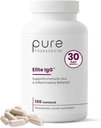 Pure Therapro Rx Elite IgG Immunoglobulin Supplement, 120 Cápsulas - Salud Intestinal y Apoyo Inmunitario, 1100 mg IgG, IgA – Image 1