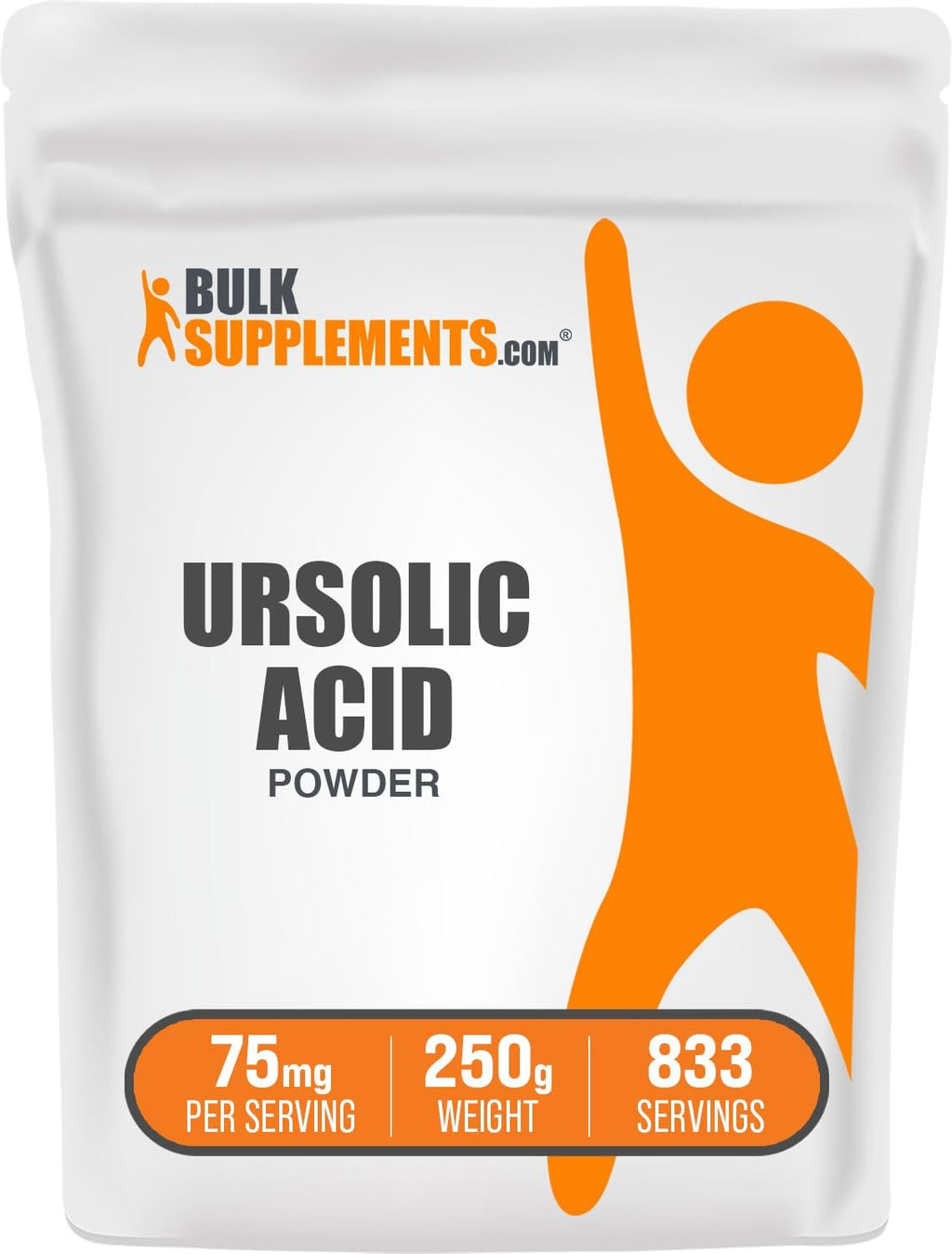 Ácido Ursólico en Polvo 250g (8.8 oz) - 125mg por Ración - Vegano y Sin Gluten