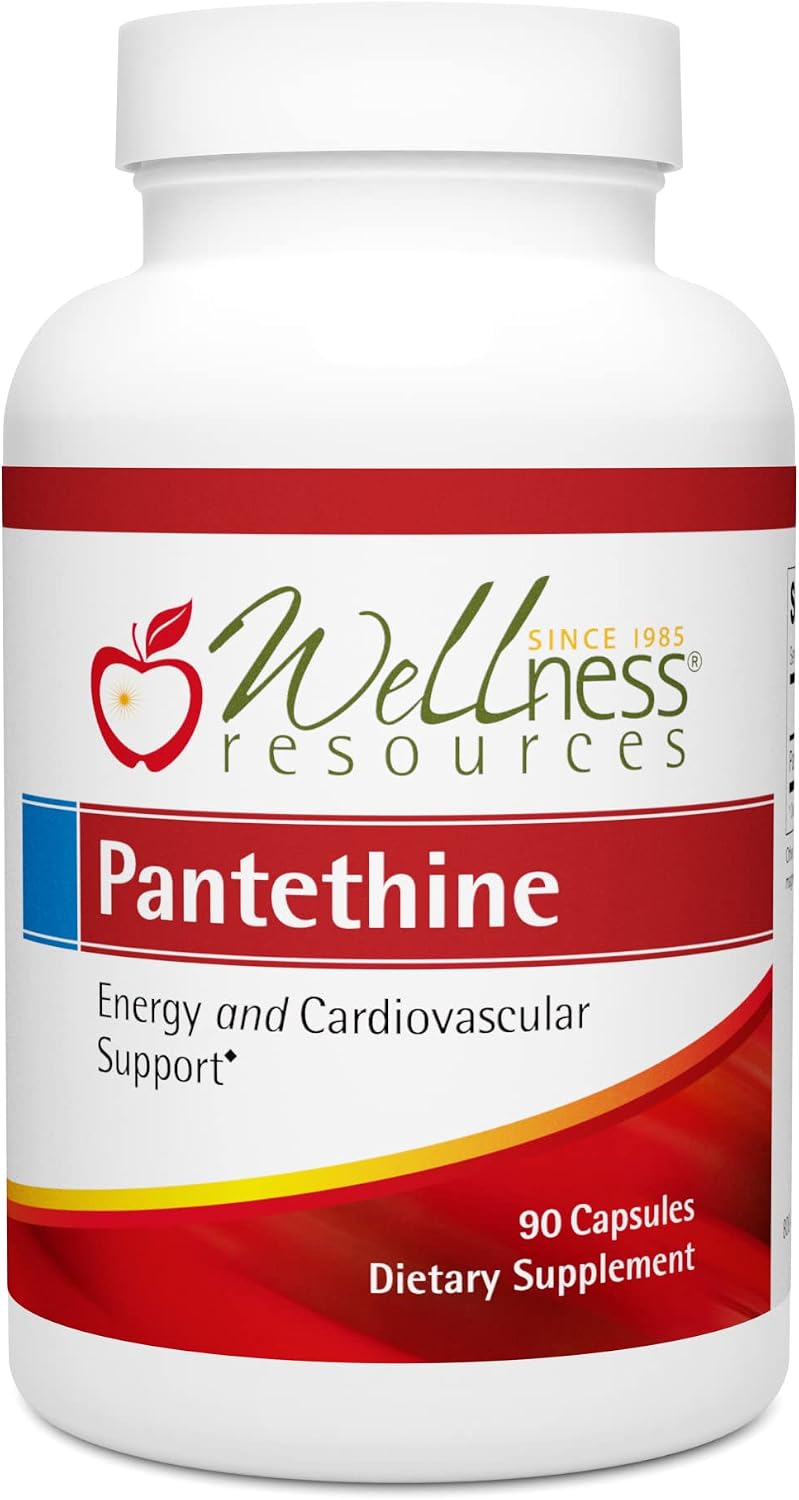 Pantetina - Vitamina B5 Activa (300mg, 90 Cápsulas) - Wellness Resources