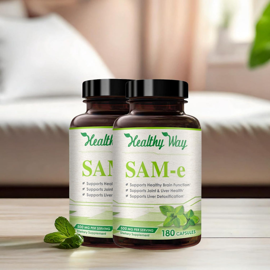 HealthyWayRx SAM-e 500mg - S-Adenosilmetionina - Suplemento de Alta Potencia (360 Cápsulas)