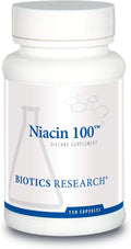 BIOTICS RESEARCH Niacin 100 - 100 mg of Niacin (Vitamin B3) - 150 Capsules