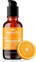 PURALITY HEALTH Vitamina D3 con K2 Líquido Vegano, Absorción Liposomal, 30 Días