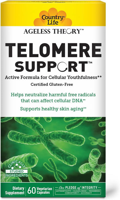 Country Life Ageless Theory Telomere Support - 60 cápsulas – Image 4