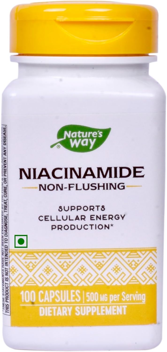 Nature's Way Niacinamida 500 mg – 100 Cápsulas (Paquete de 2)