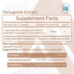 Nootropics Depot Cápsulas de Extracto de Fenogreco | 500 mg | 180 uds | 3% Trigonelina, 1% Protodioscina