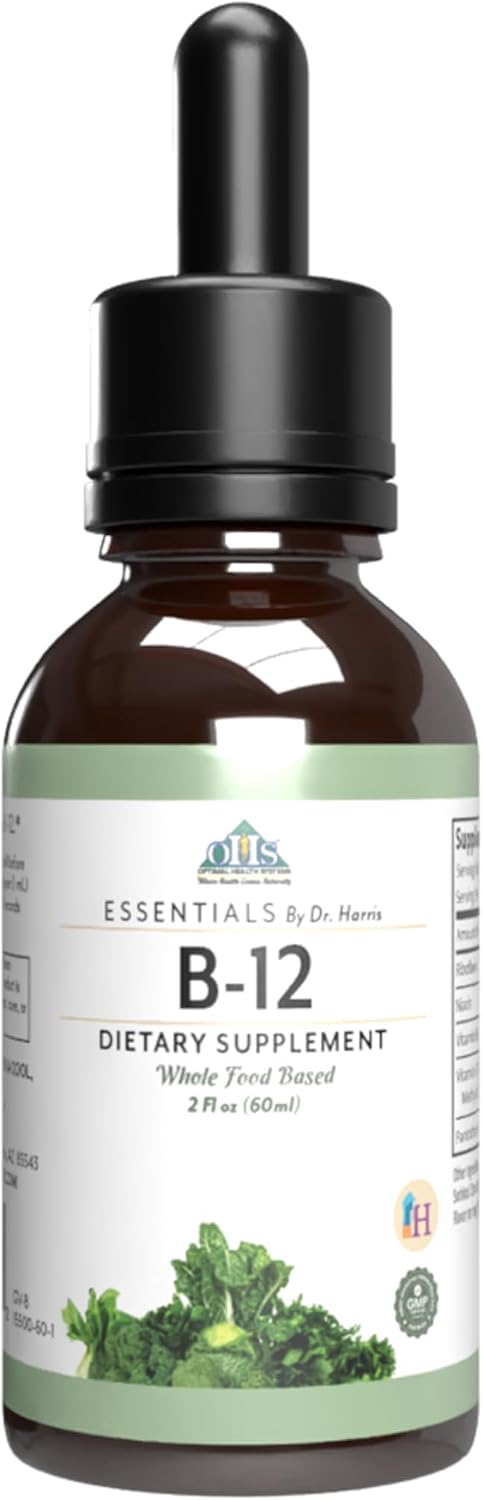 Optimal Health Systems Essential B-12 Drops | Vitamina B12 Líquida para Energía y Apoyo Cognitivo | 60 ml
